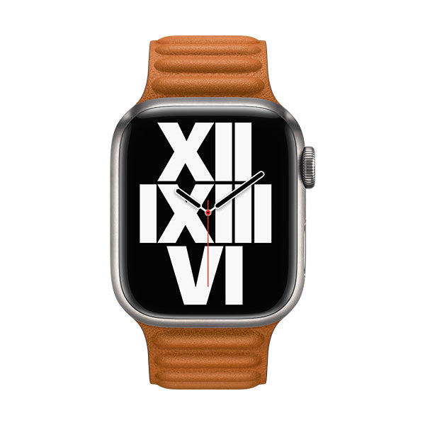 41mm Leather Link (Golden Brown) - M/L