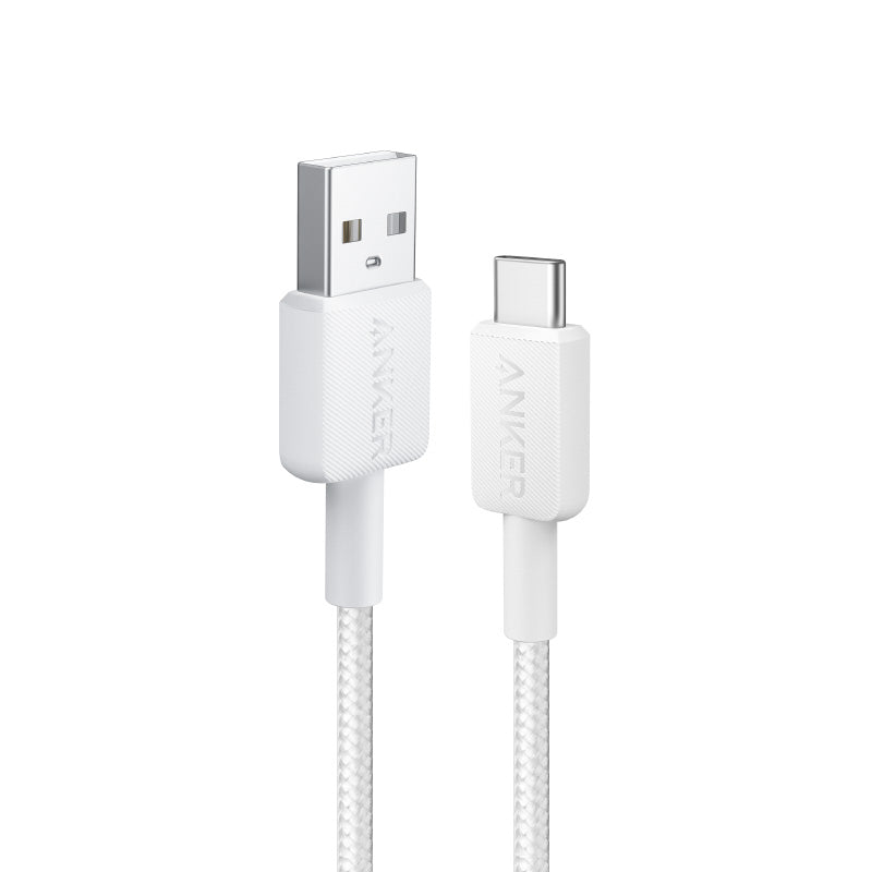 Anker A81H5H21 322 USB-A to USB-C Braided Cable 0.9M (White)