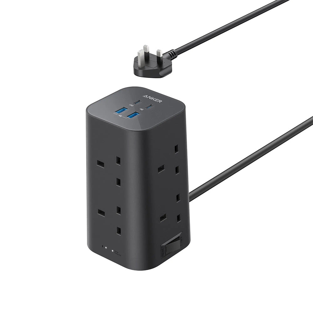 Anker A9185 12-in-1 Power Strip 20W 8Plug+2A+2C Tower Extension