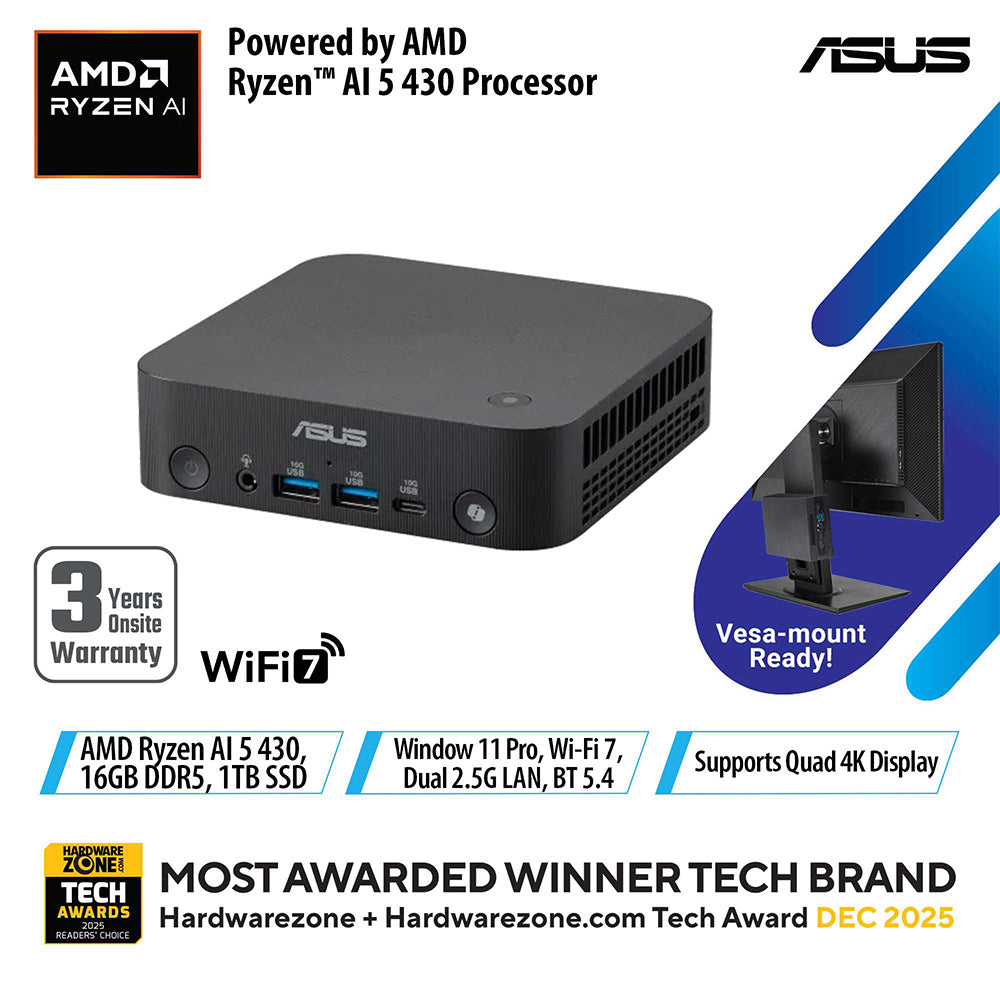 Asus Expert Centre PN55-S50019NL - AI5-430 16GB 1TB W11P