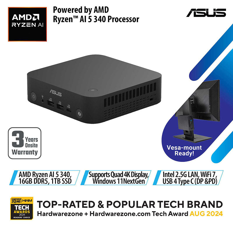 Asus ExpertCenter PN54-S50034NL - AI 5-340 16GB 1TB Win11