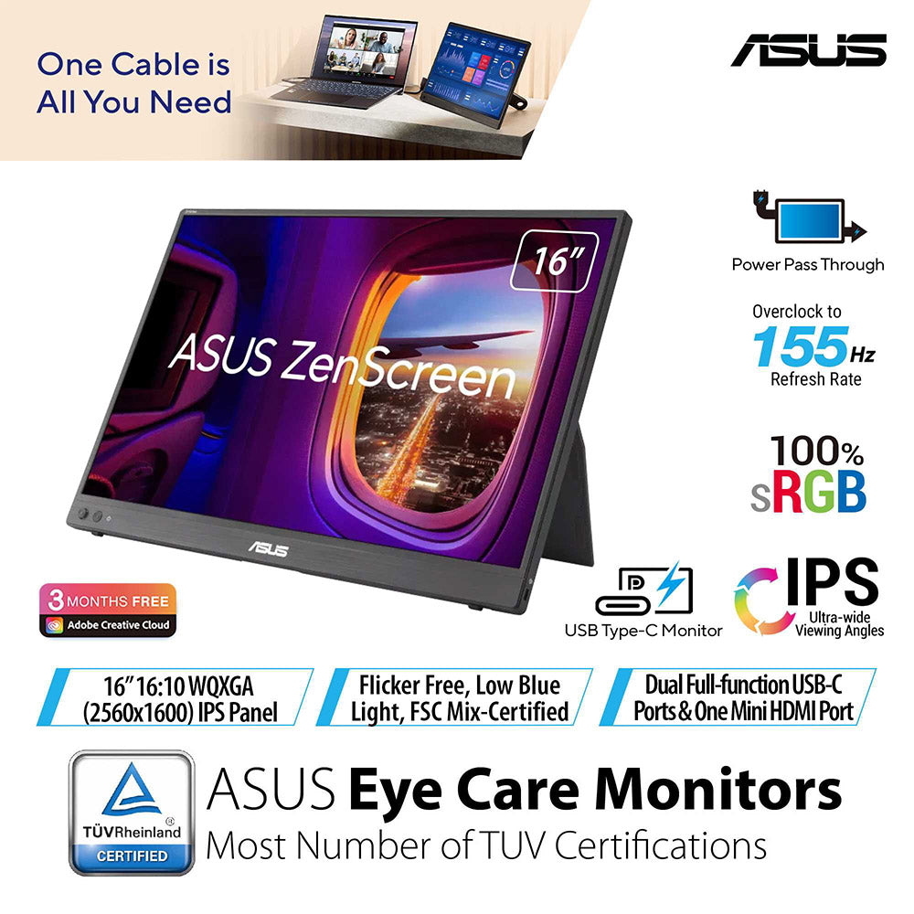 Asus ZenScreen MB16NCG - 16" IPS Portable Monitor