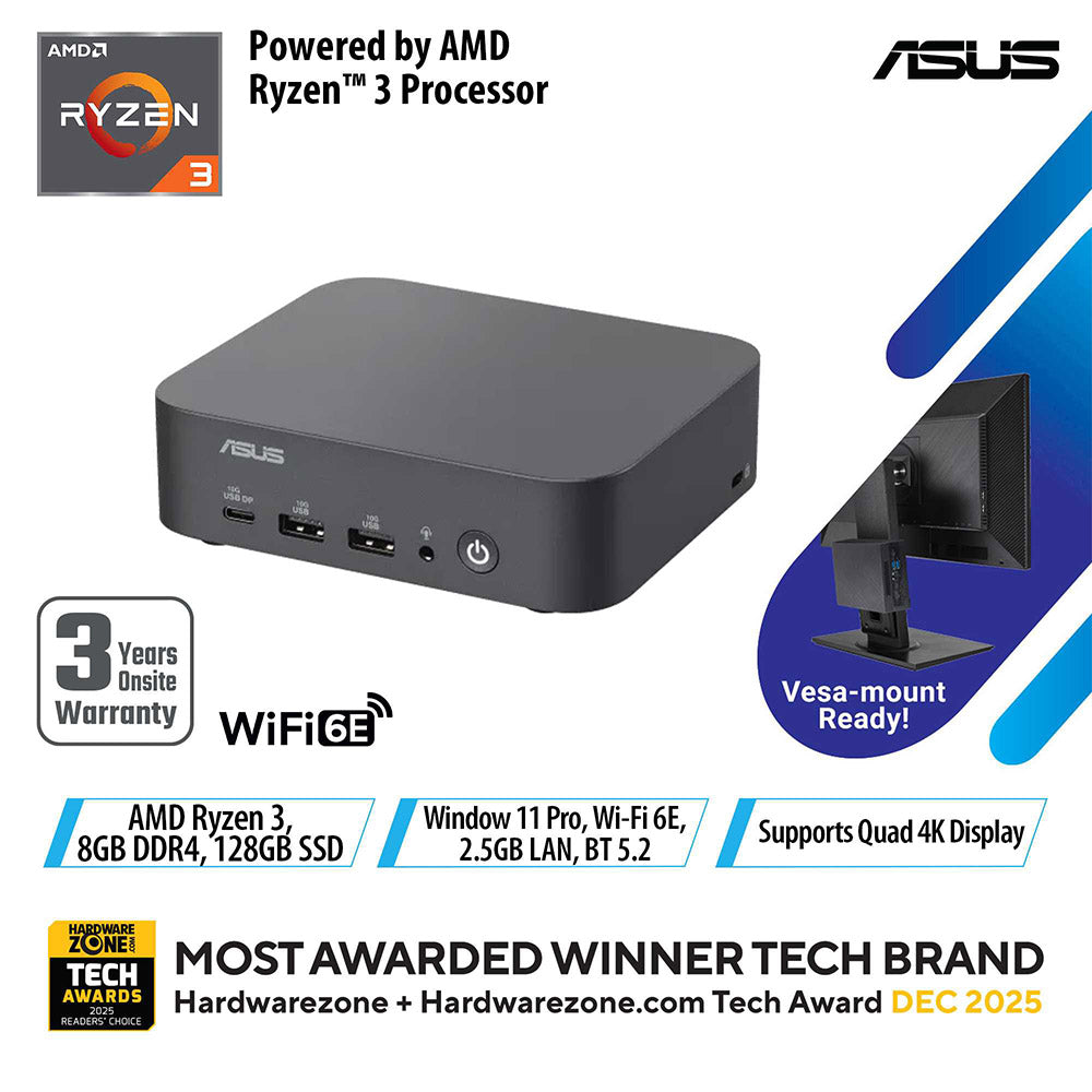 Asus Mini PC VM31 VM31-G30035AN - R3 8GB 128GB W11P