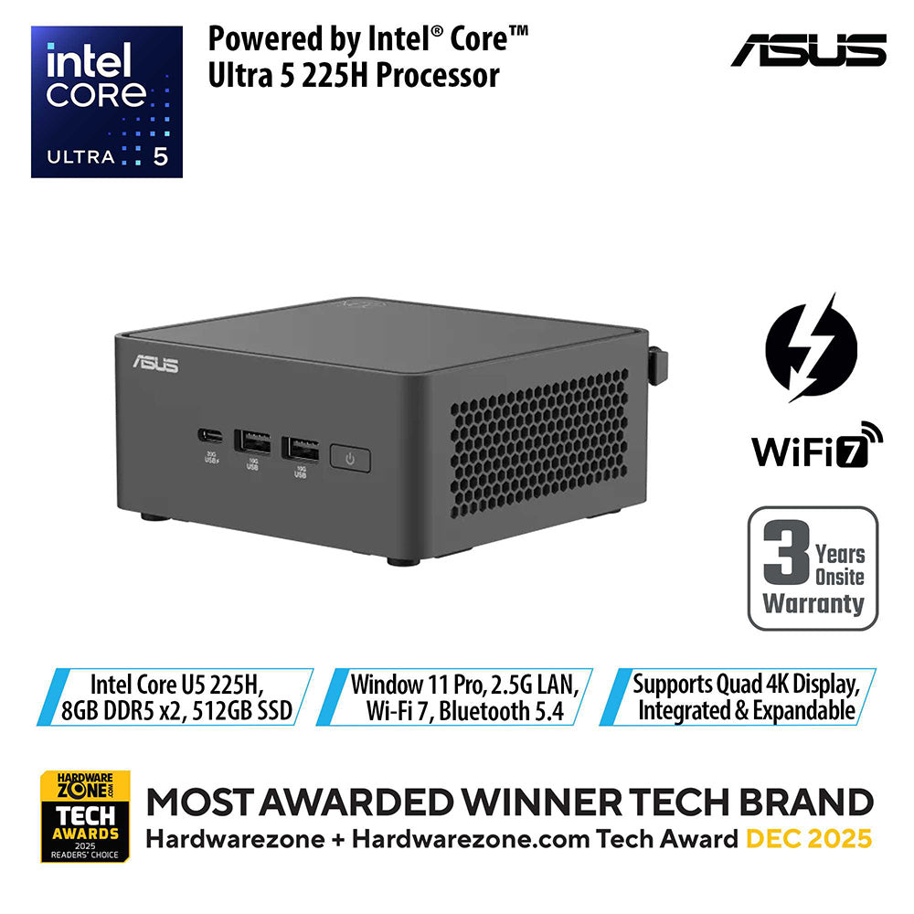 Asus NUC 15 Pro RNUC15CRHU5063C1 - U5-225H 16GB 512GB W11P