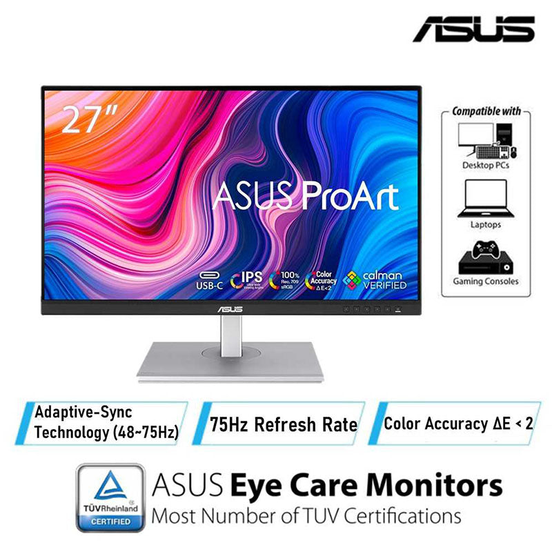 Asus ProArt PA278CV - 27" QHD IPS 100% sRGB Professional Monitor