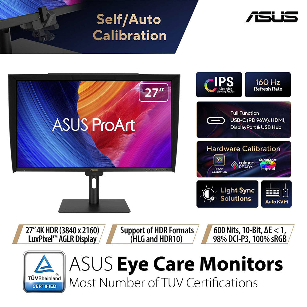 Asus ProArt PA27UCGE - 27" UHD IPS 160Hz Professional Monitor