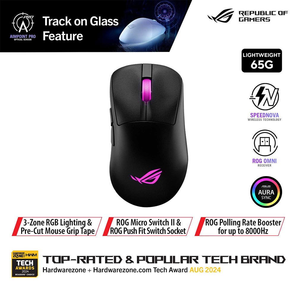 Asus ROG Keris II Origin Wireless Gaming Mouse (Black)