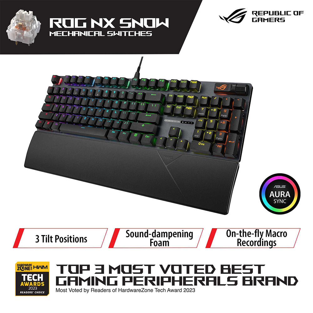 Asus ROG Strix Scope II X Wired Gaming Keyboard (NX Snow)