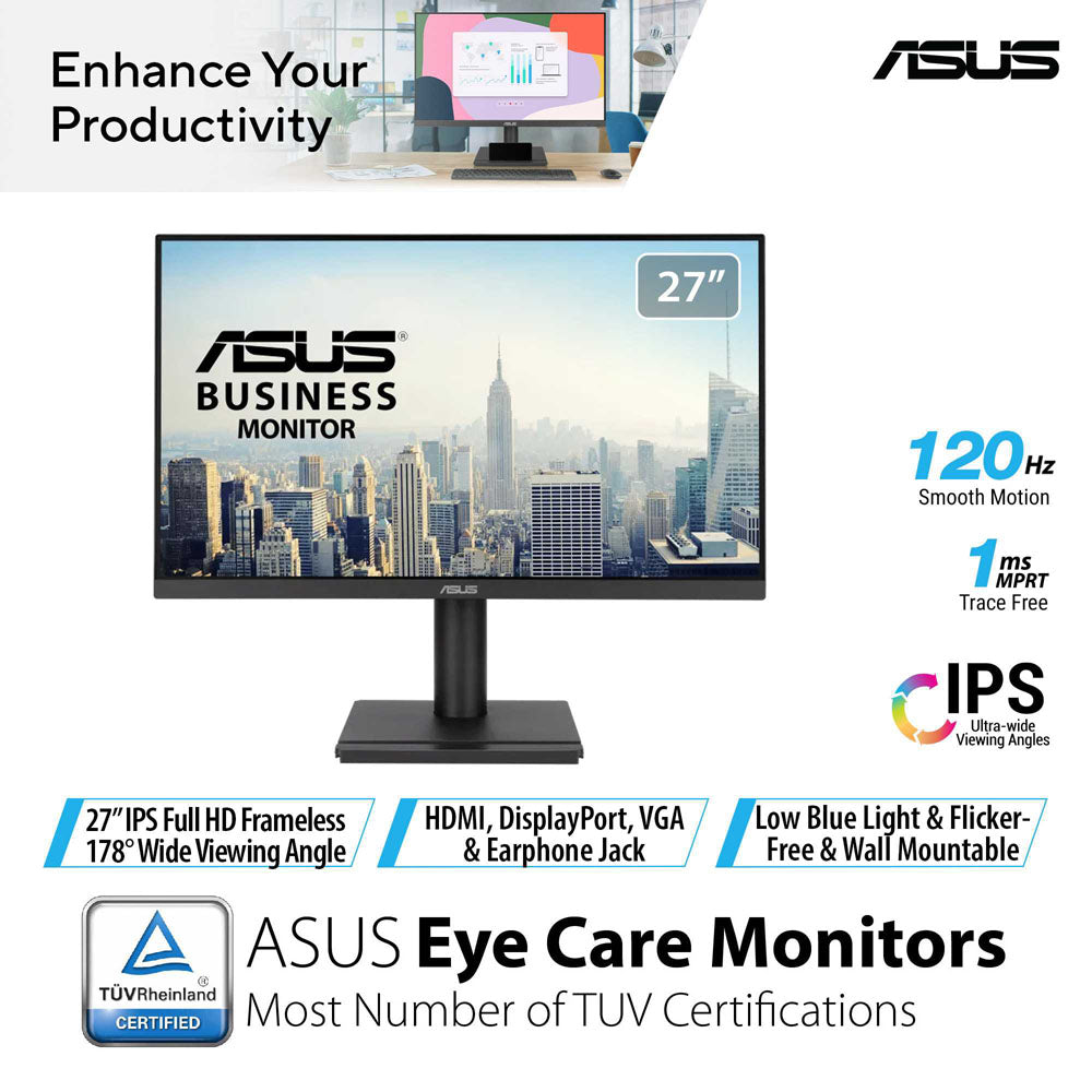 Asus VA279QGS - 27" FHD IPS 120Hz Business Monitor