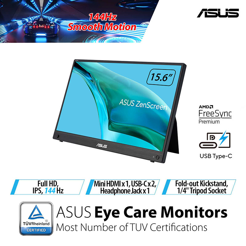 Asus ZenScreen MB16AHG - 15.6" IPS 144Hz Portable Monitor