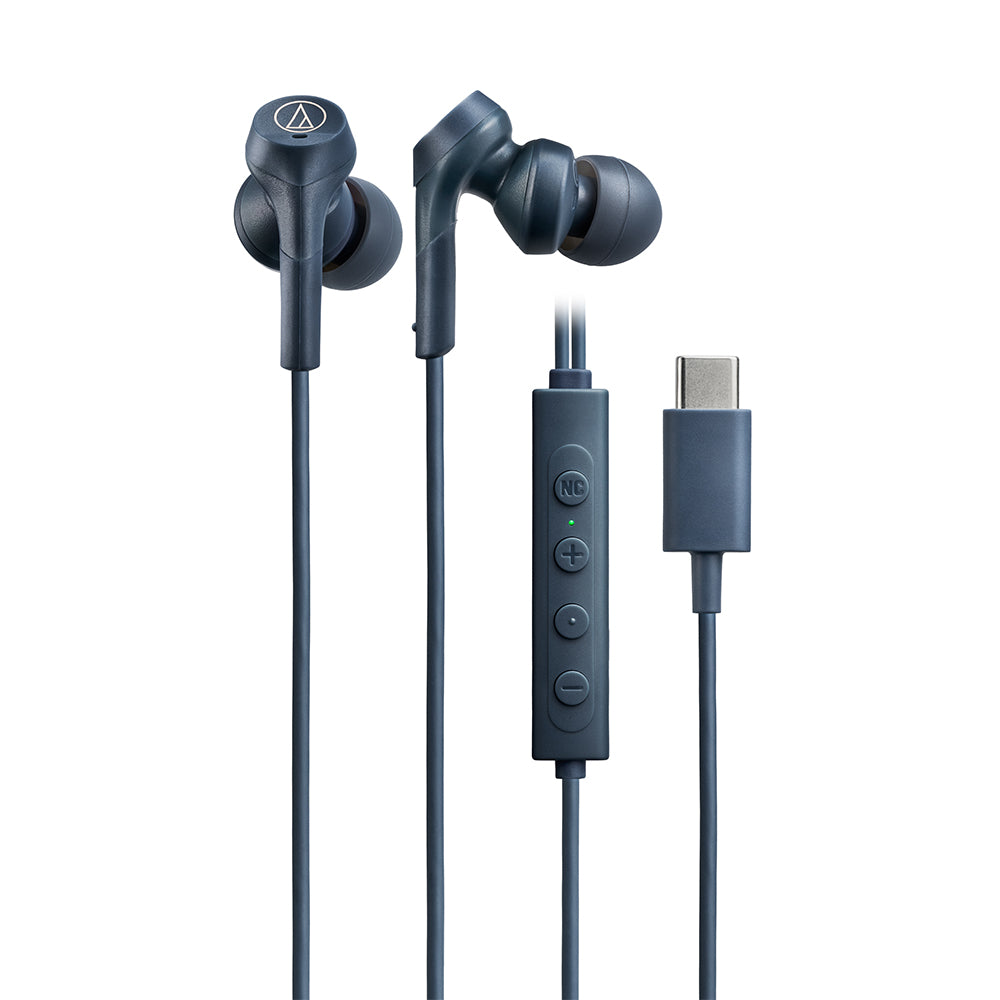 Audio-Technica ATH-CKS330NC In-Ear Headphones with Noise Cancelling and USB Type-C Connector (Blue)