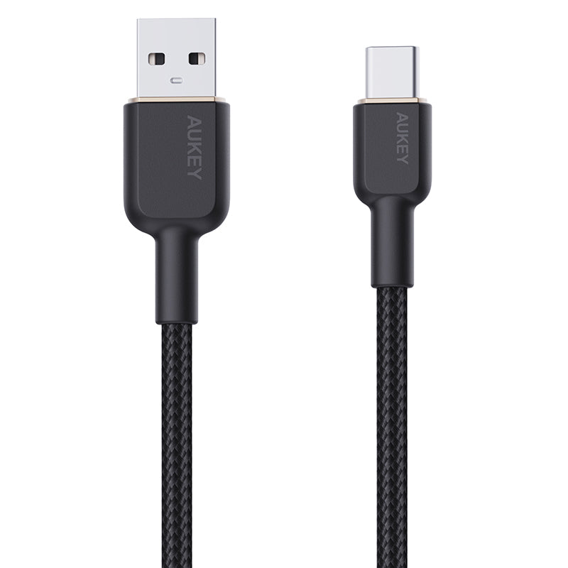 Aukey CB-NAC2-BK Circlet AC Nylon Braided USB-A to USB-C Cable 1.8M (Black)