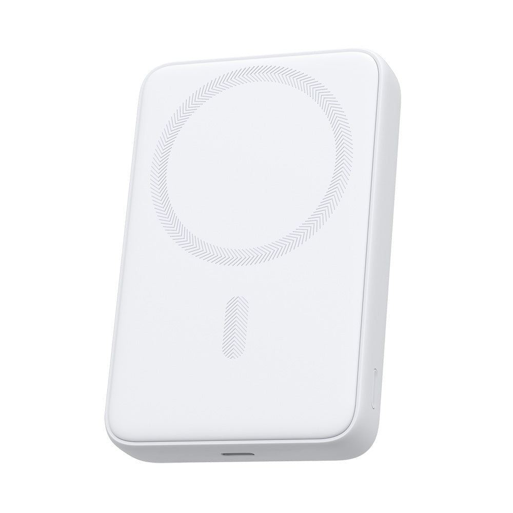 Aukey PB-MS04 MagFusion Slim 10000mAh Magnetic Wireless Charging Power Bank (CCC-Certified) - Frost White