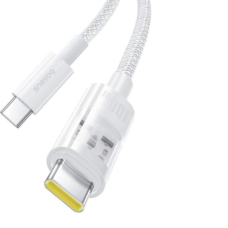 Baseus Gem Fast-Charging Data Cable C to C 100W 1m, White
