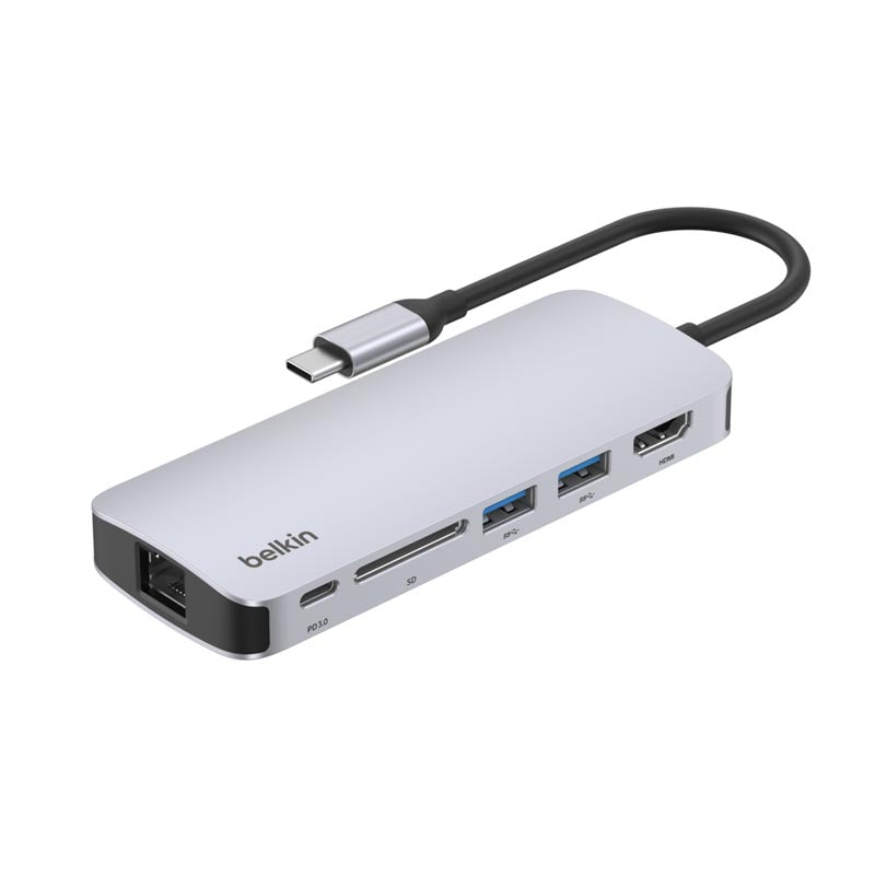 Belkin AVC008fqSGY-V2 Connect USB-C 6-in-1 Multiport Hub