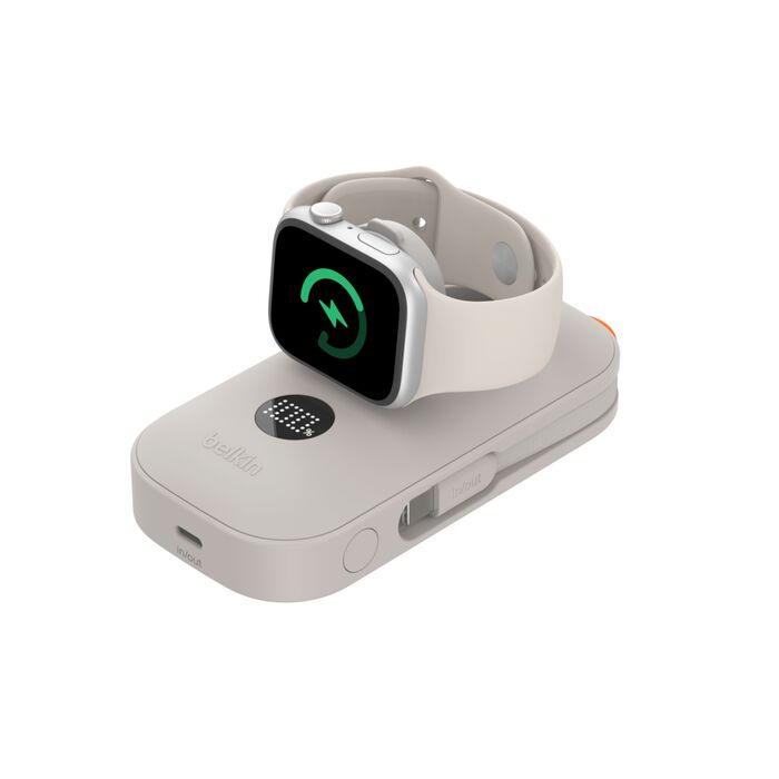 Belkin BPD012fqSA BoostCharge Pro Power Bank 10K with Apple Watch Charger (Sand)