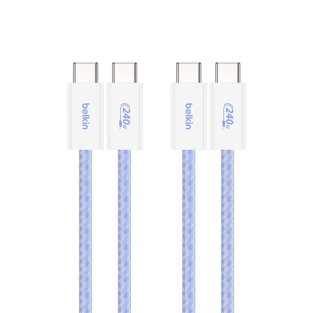 Belkin CAB019qc05BL2PK BoostCharge USB-C to USB-C Cable 240W 1.5M (2-Pack) - Blue