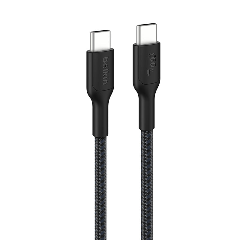 Belkin CAB024fq2MBK BoostCharge Pro USB-C to USB-C 60W 2M 2.0 Braided Cable (Black)