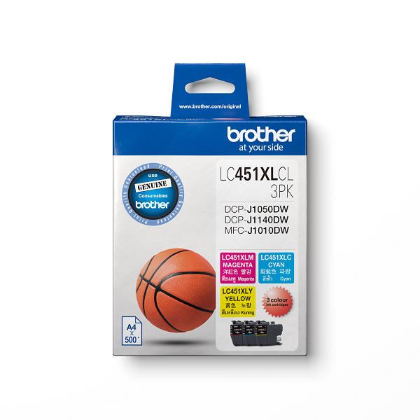 Brother LC451XLCL 3PK CMY Ink Cartridge