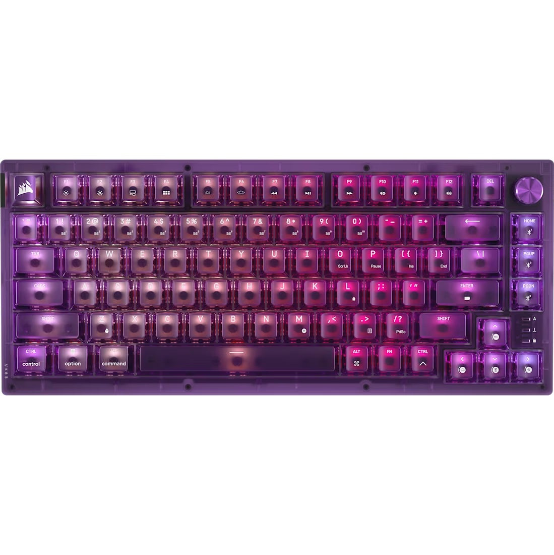 Corsair K65 Plus Wireless Keyboard 75% RGB - Atomic Purple