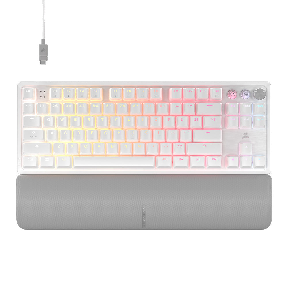 Corsair K70 Pro TKL High-Performance Hall Effect Gaming Keyboard with Rapid Trigger (White)