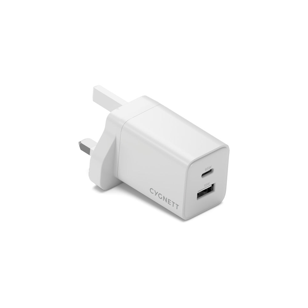 Cygnett PowerPlus PD 65W GaN Wall Charger – UK
