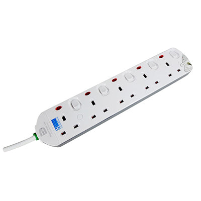 Daiyo DE295 5 Way 2M Socket Strip with Surge Protector