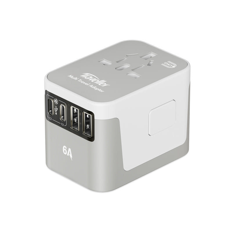 Daiyo DE320 6A 2A+3C Traveller Multi Universal Adaptor (White)