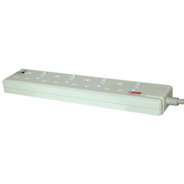 Daiyo DE384-3M LED 4 Way Socket Strip w Surge 3M