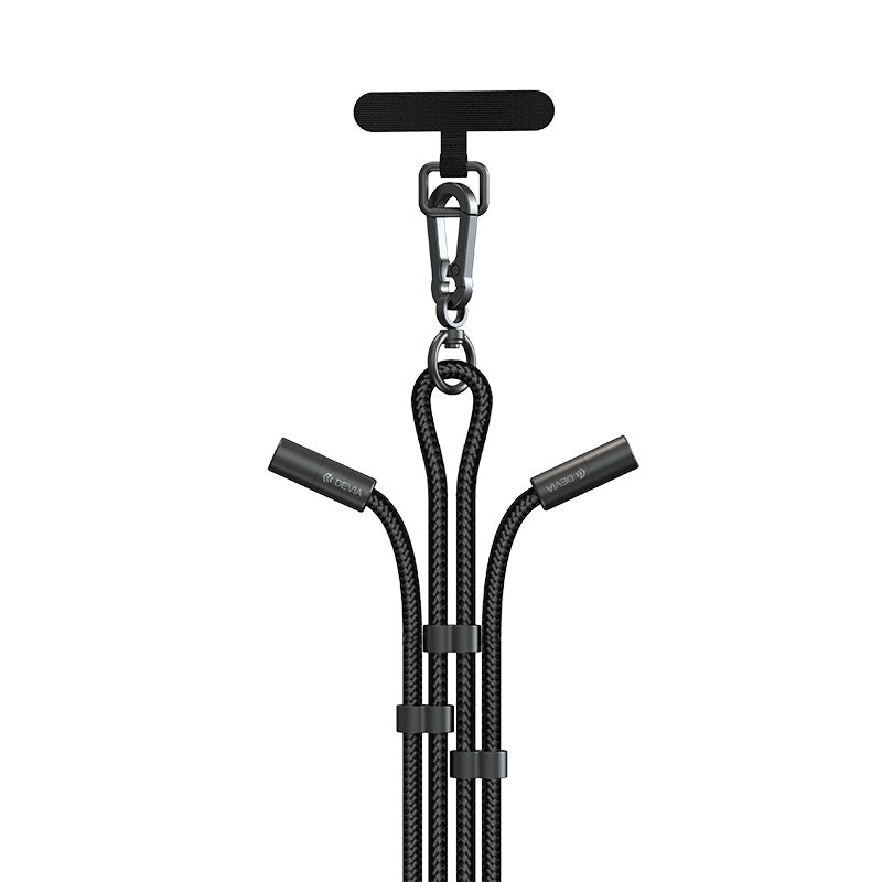Devia EC657 Extreme Speed Series C To C PD 60W Woven Fast Cable Adjustable Lanyard (1.6M) Black