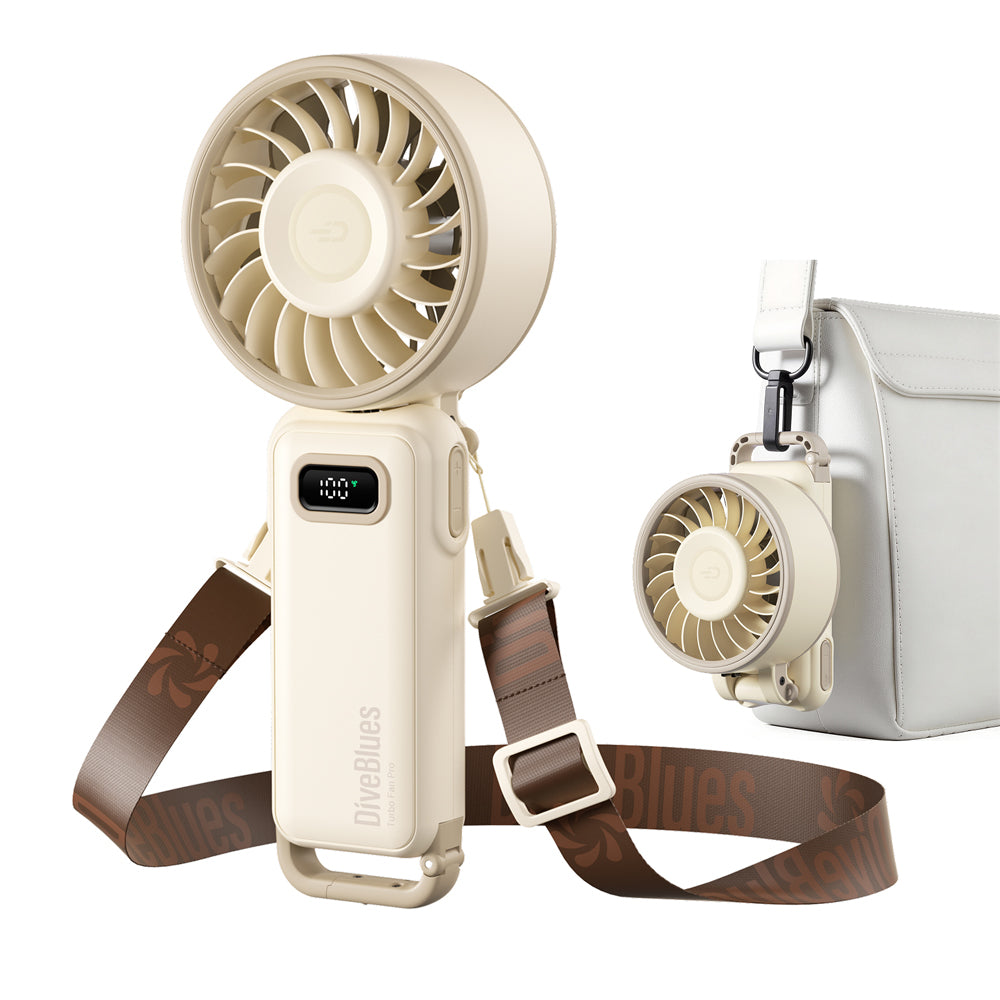 DiveBlues D6036-12PACK#1 Fanzy Handheld Fan Beige