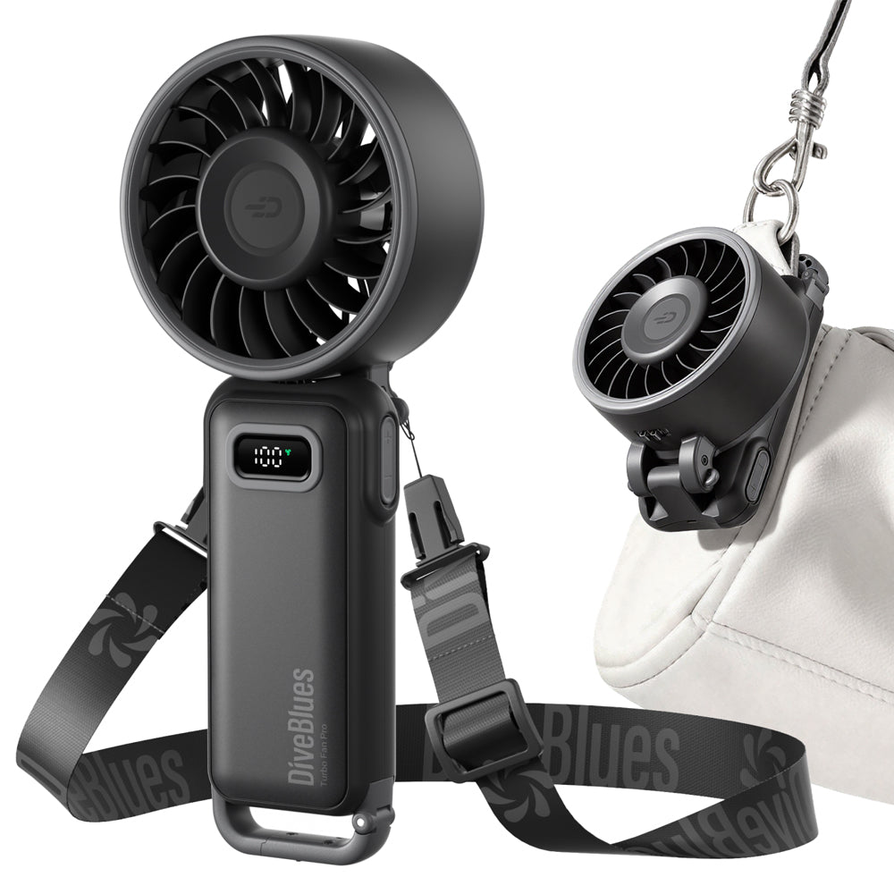 DiveBlues D6036-12PACK#1 Fanzy Handheld Fan Black