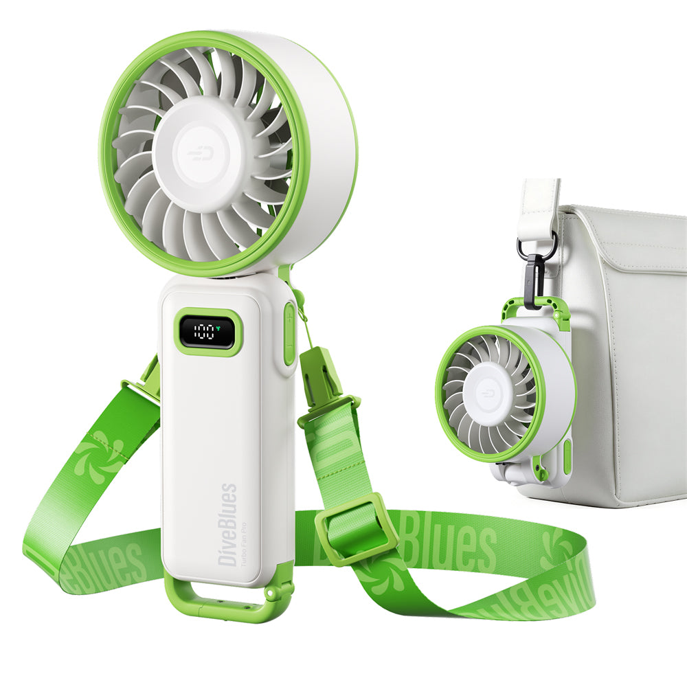 DiveBlues D6036-12PACK#2 Fanzy Handheld Fan Green