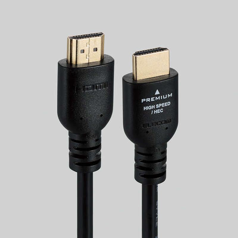 Elecom DH-HDPS14E20BK2 Premium High Speed HDMI Cable Ver2 2M