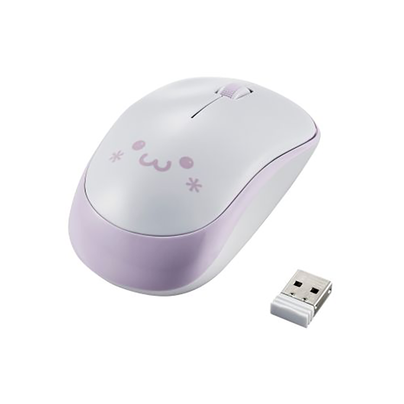 Elecom M-IR07DRSPF2-G Anti Bacterial Wireless 3 BTN Silent Mouse (Purple/White)