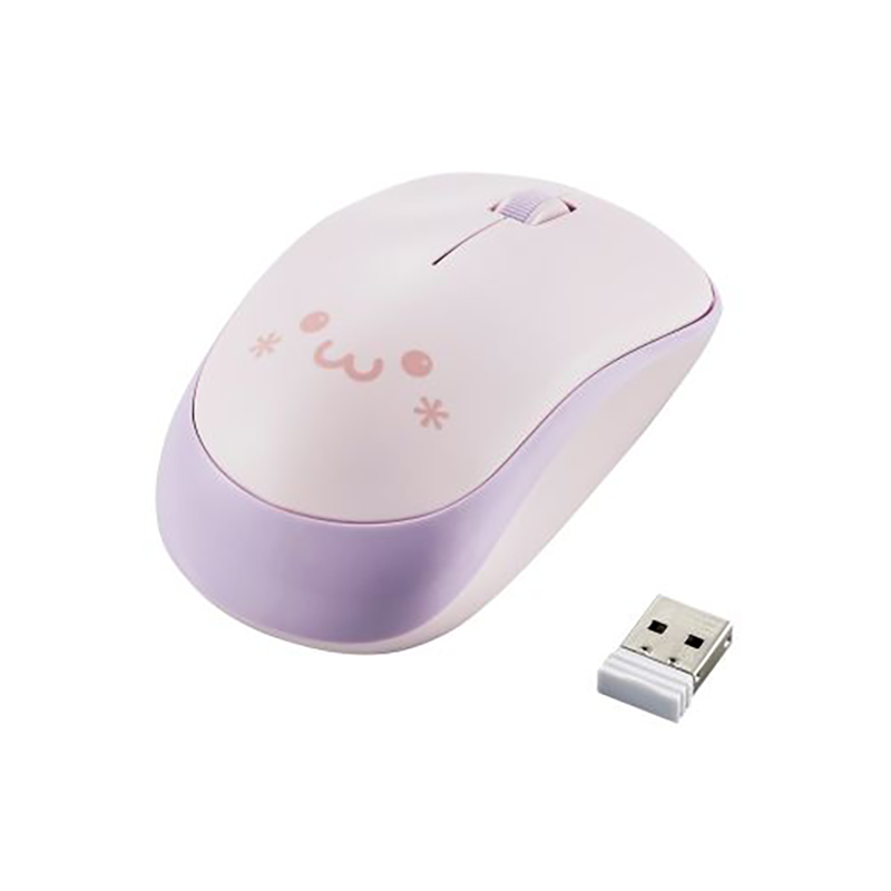 Elecom M-IR07DRSPF3-G Anti Bacterial Wireless 3 BTN Silent Mouse (Purple/Pink)