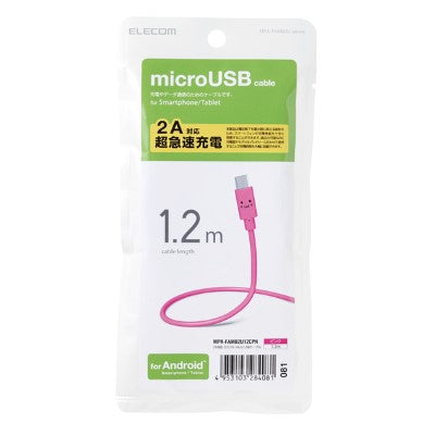 Elecom MPA-FAMB2U12C 1.2m 2A Micro USB Cable (Pink)