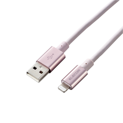 Elecom MPA-UALPS20 Durable Aluminium Connector 2m Lightning Cable (Pink)