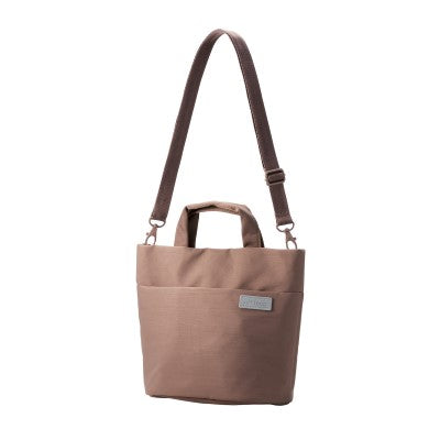 Elecom OFFTOCO Mini Tote Bag 2-way Bottle Holder / Stand (Latte Brown)