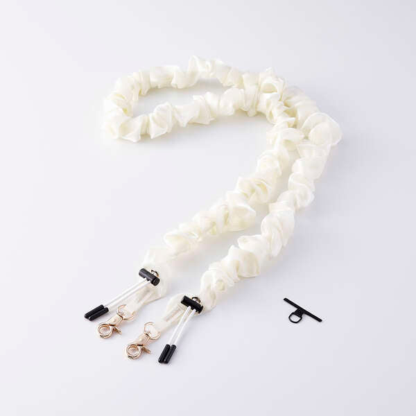 Elecom P-STSDH1SCEIV Smartphone Shoulder Strap Scrunchie Elegant (Ivory)