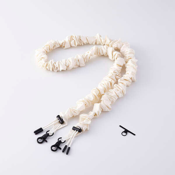 Elecom P-STSDH1SCOIV Smartphone Shoulder Strap Scrunchie (Ivory)