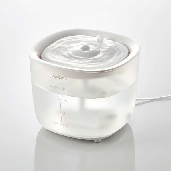 Elecom PET-WD02WH-G Auto Pet Water Fountain (White)