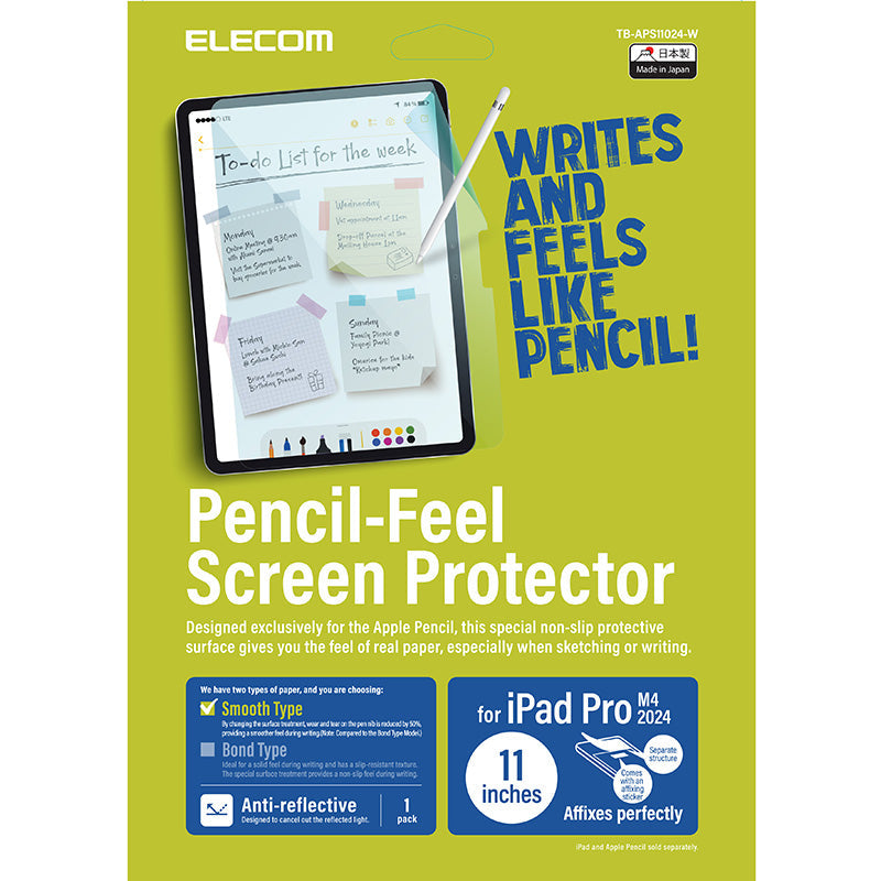 Elecom TB-APS11024-W iPad Pro 11-inch (M4) Paperlike Film (Smooth)