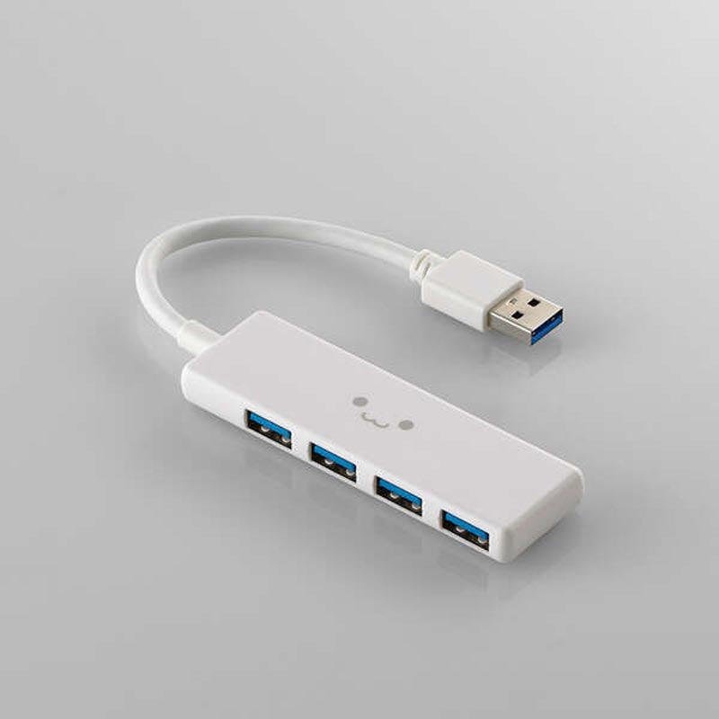 Elecom U3H-H040WF USB 3.0 (5Gpbs) 4 Port Adapter (White)