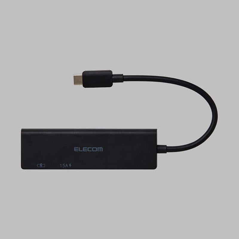 Elecom U3HC-H040PBK USB-C Hub 4 Ports 5GBPS (Black)