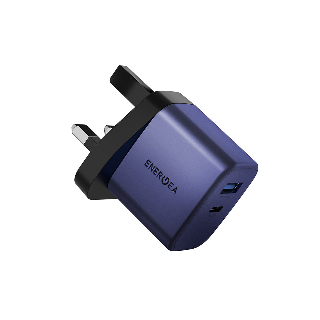 Energea AmpCharge 45 AVS Wall Charge 45W With Max 60W (UK) - Indigo Blue