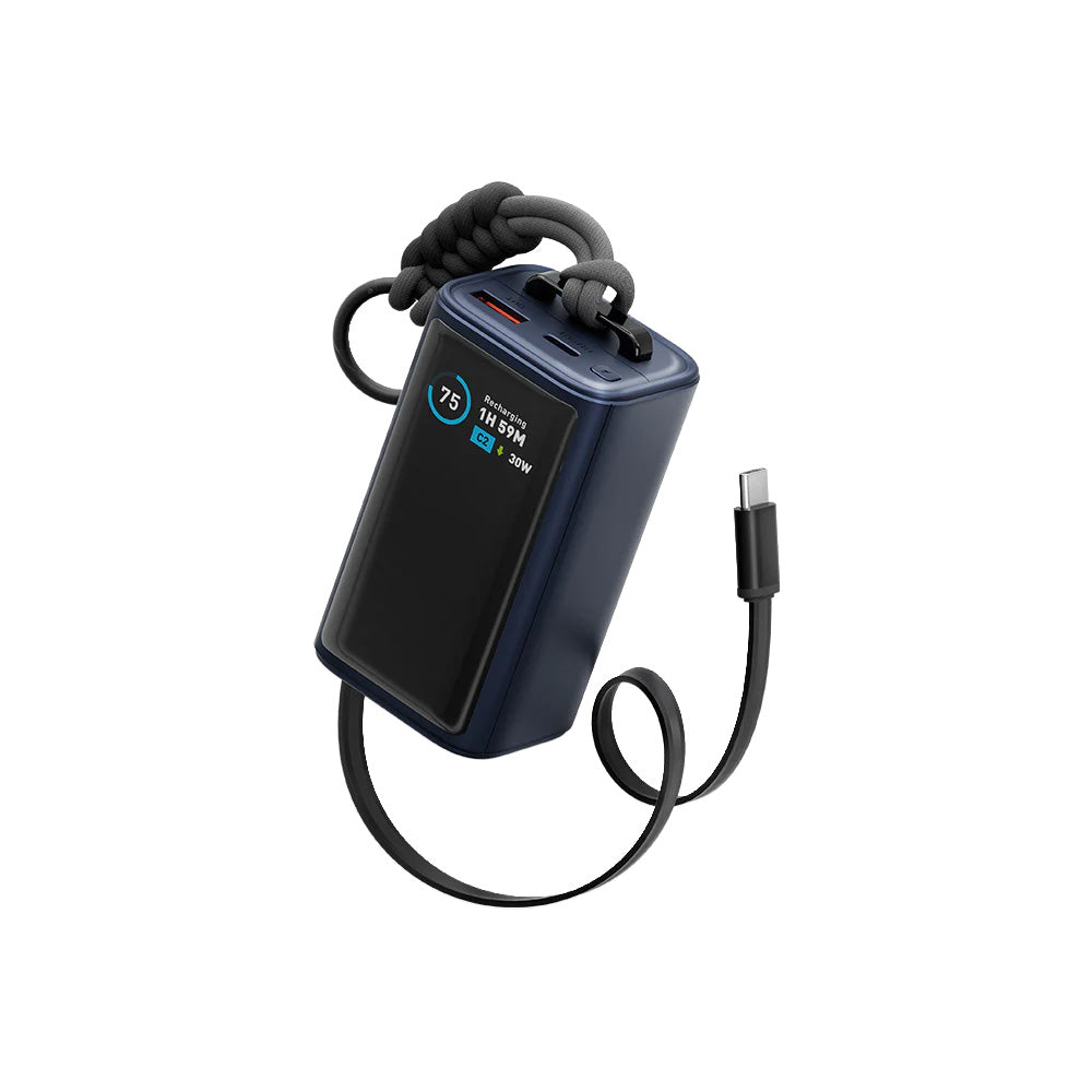 Energea Compac Arc 45 10000mAh PD45W Power Bank with Built In C Cable (Blue)