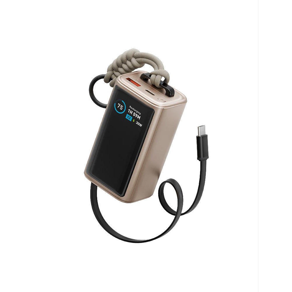 Energea Compac Arc 45 10000mAh PD45W Power Bank with Built In C Cable (Gold)