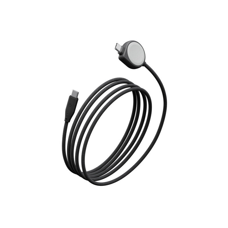 Energea Flow Duo Watch 2-in-1 60W C-C Cable with Apple Watch Charger 1.5M (Black)