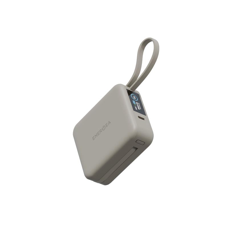 Energea MagPac Mini Plus 10000mAh Magsafe Power Bank with Build in C Cable (Beige)